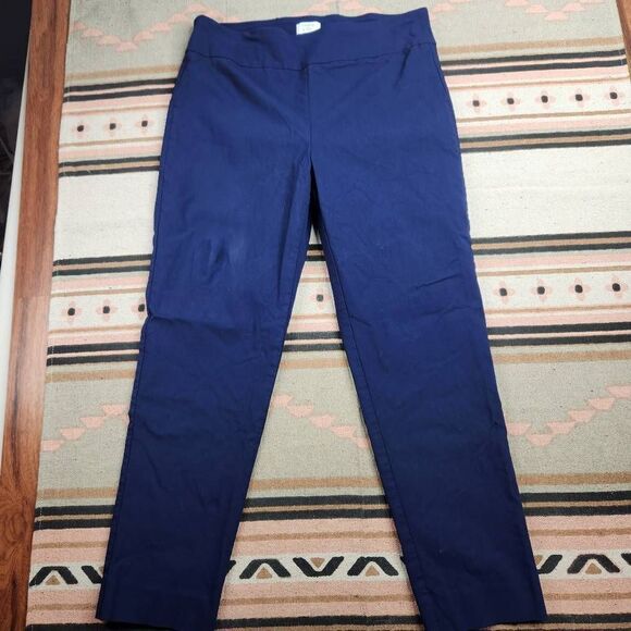 Crown & Ivy Navy Pull On Dress Pants Women's Size 10 - Picture 1 of 6